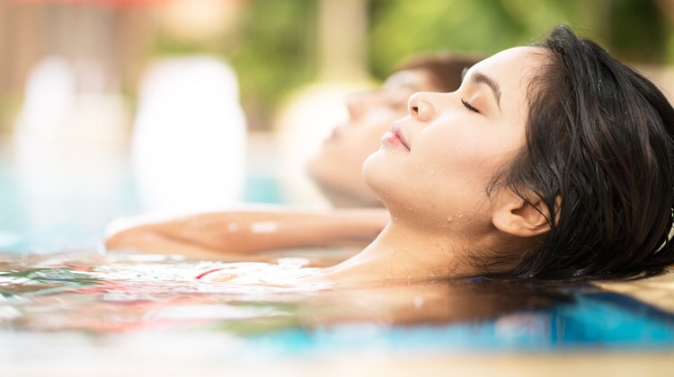 Clear water at the beach